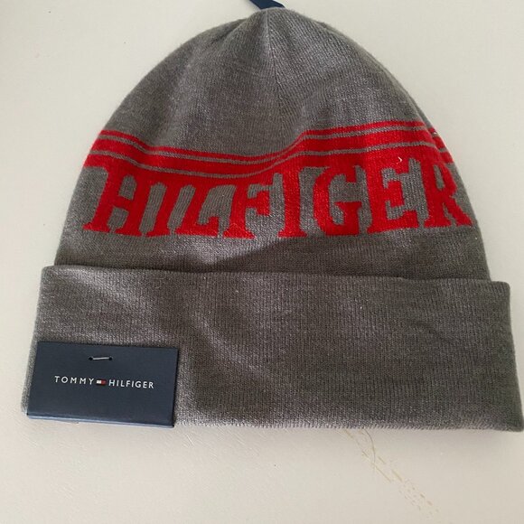 Tommy Hilfiger Grey Beanie Hat - Picture 1 of 2